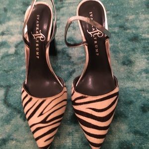 Twice worn zebra print heels