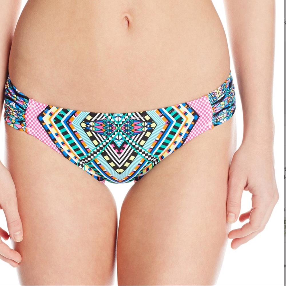 Jessica Simpson geometric tribal print bikini.