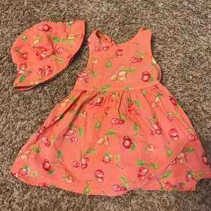 Baby gap vintage seersucker cherry dress