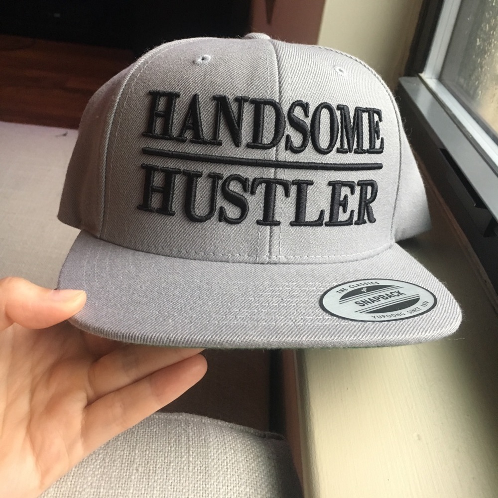 Grey Handsome Hustler Snapback