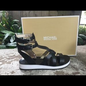 Michael Kors Black Gladiator Sandals