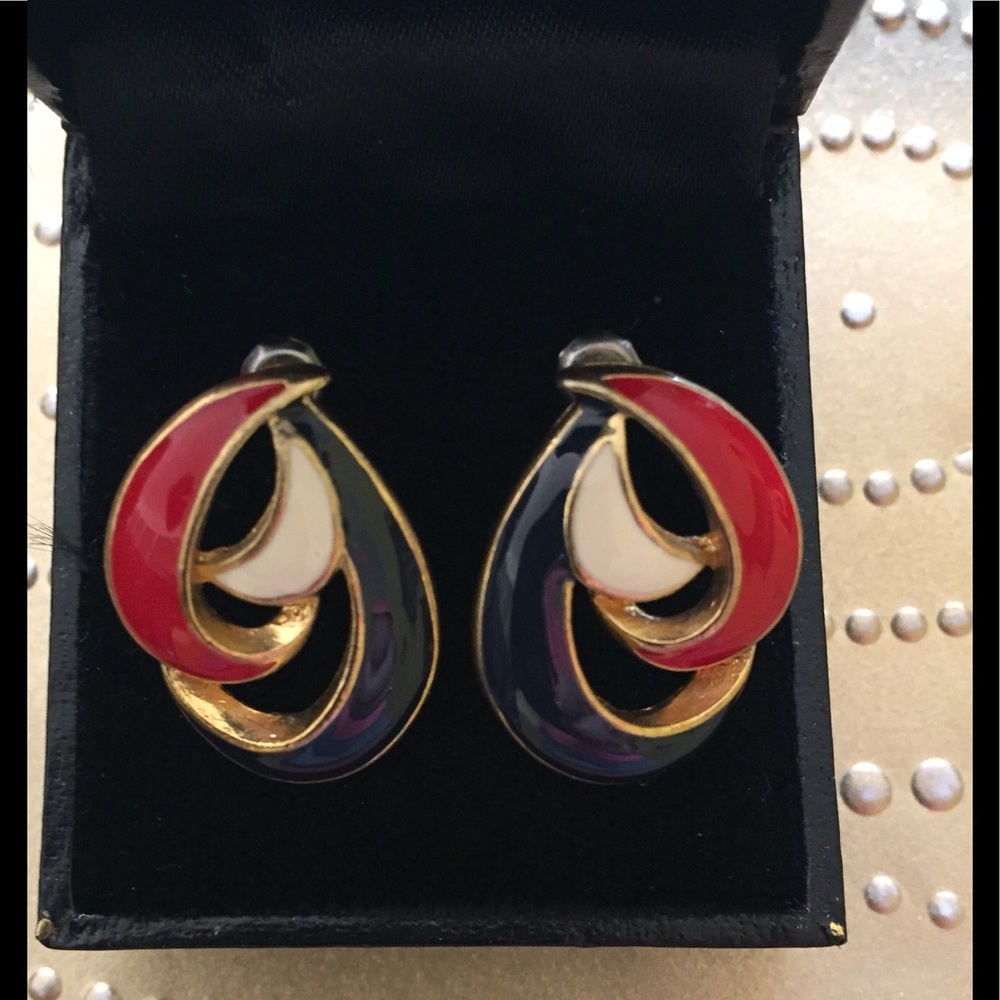 Red White And Blue Nautical Earrings
