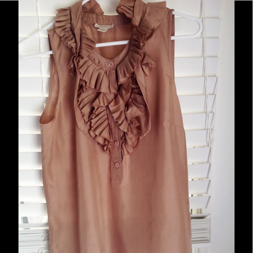 J. Crew silk ruffle top