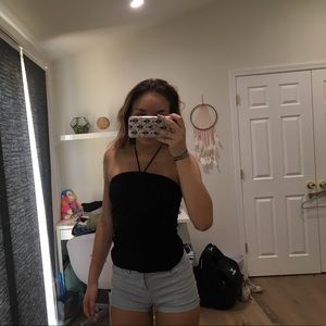 Black Halter Top