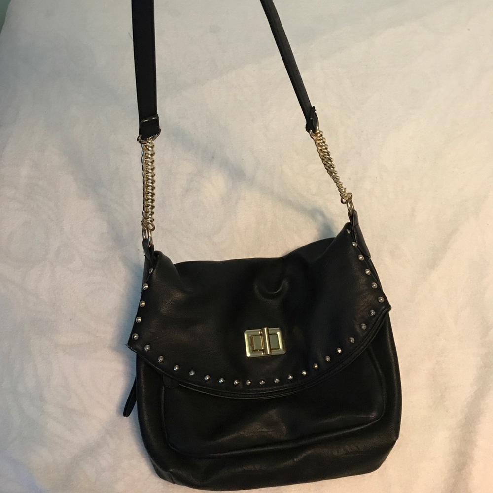 Black and gold purse