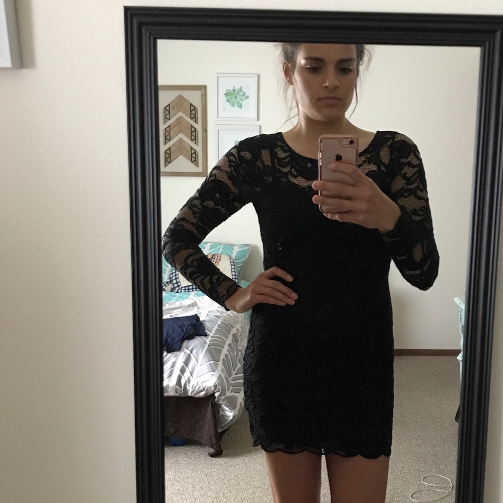 Black lace dress