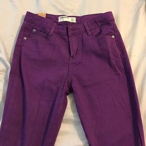 Purple skinny jeans