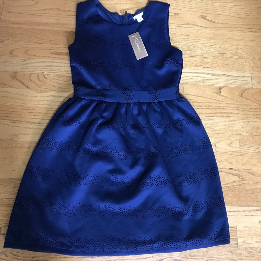 Francesca's Navy Laser Cut Dress
