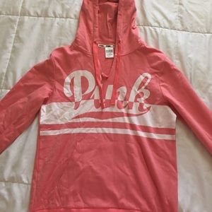 V-Neck PINK Hoodie