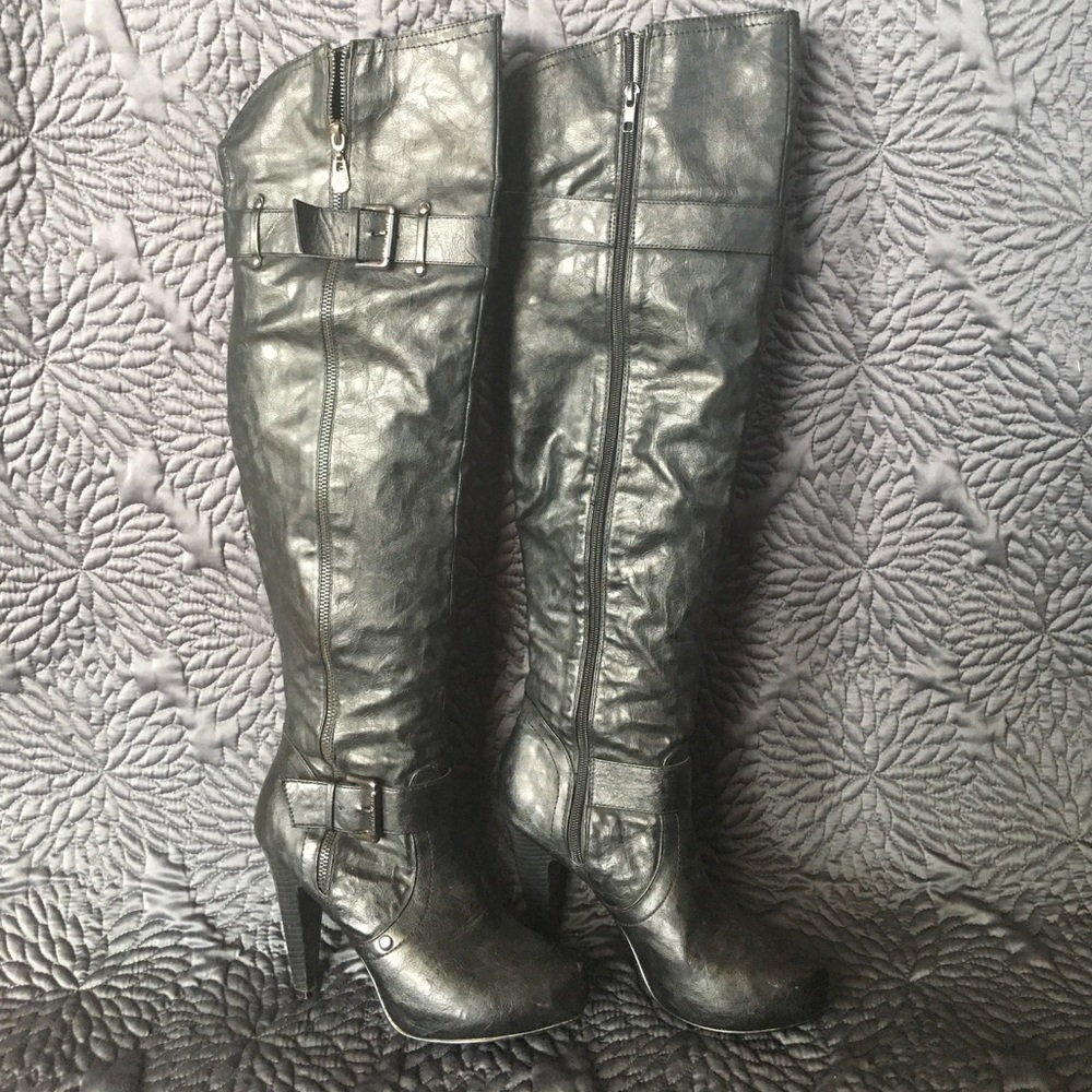 Black G by Guess over the knee boots