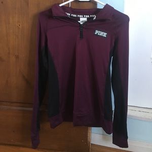 PINK active half zip jacket