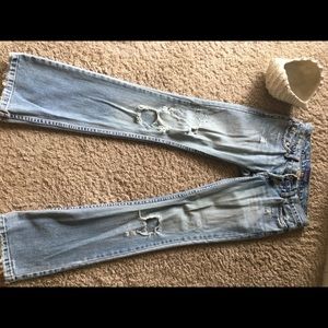 Distressed jeans