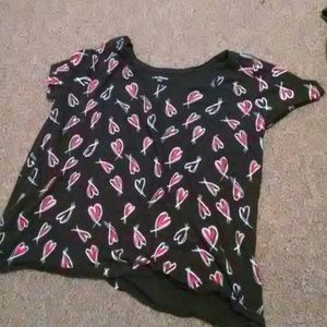 Lane Bryant sparkly Hearts t-shirt