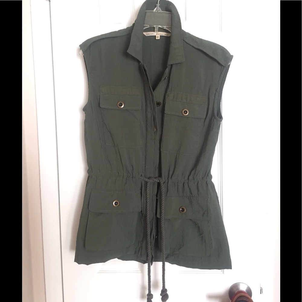 RACHEL Rachel Roy Army Green Utility Vest