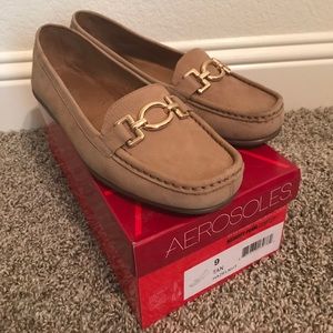 Aerosoles Tan Hazelnut Memory Form Loafers Sz 9