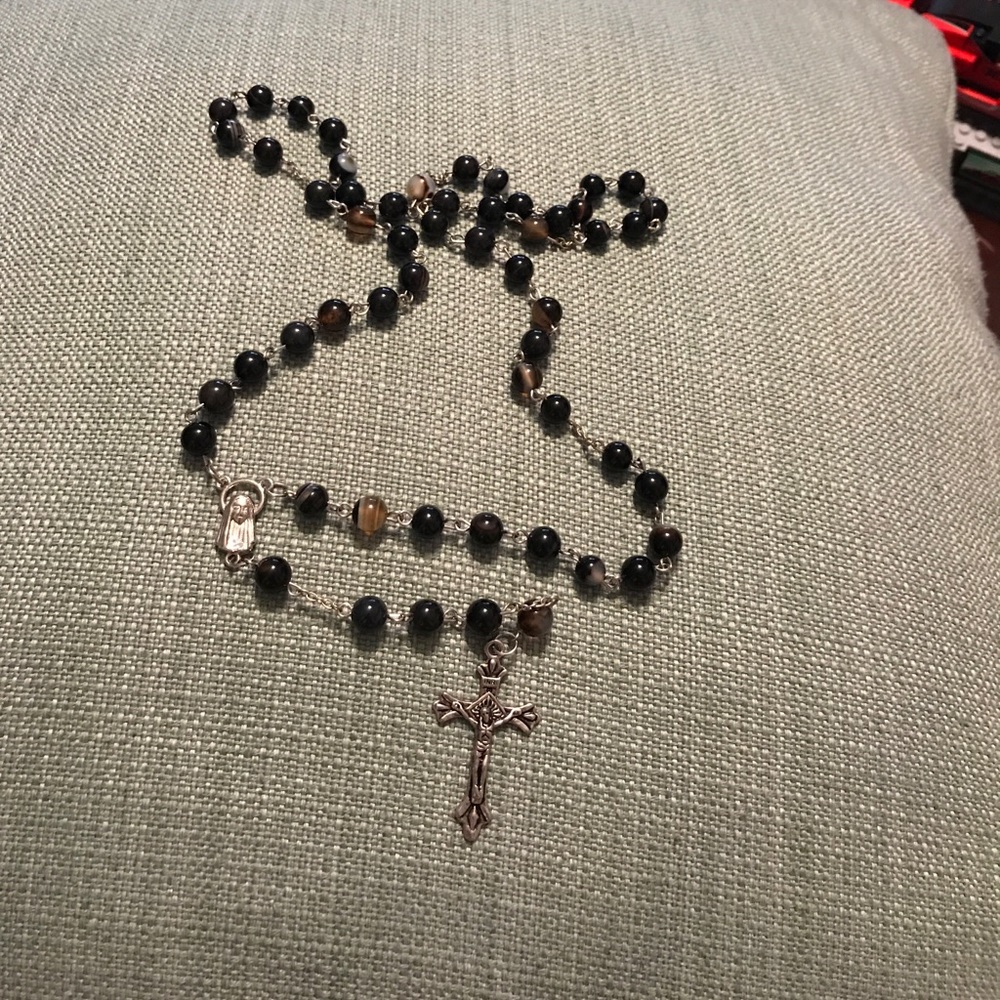 Sardonyx catholic rosary