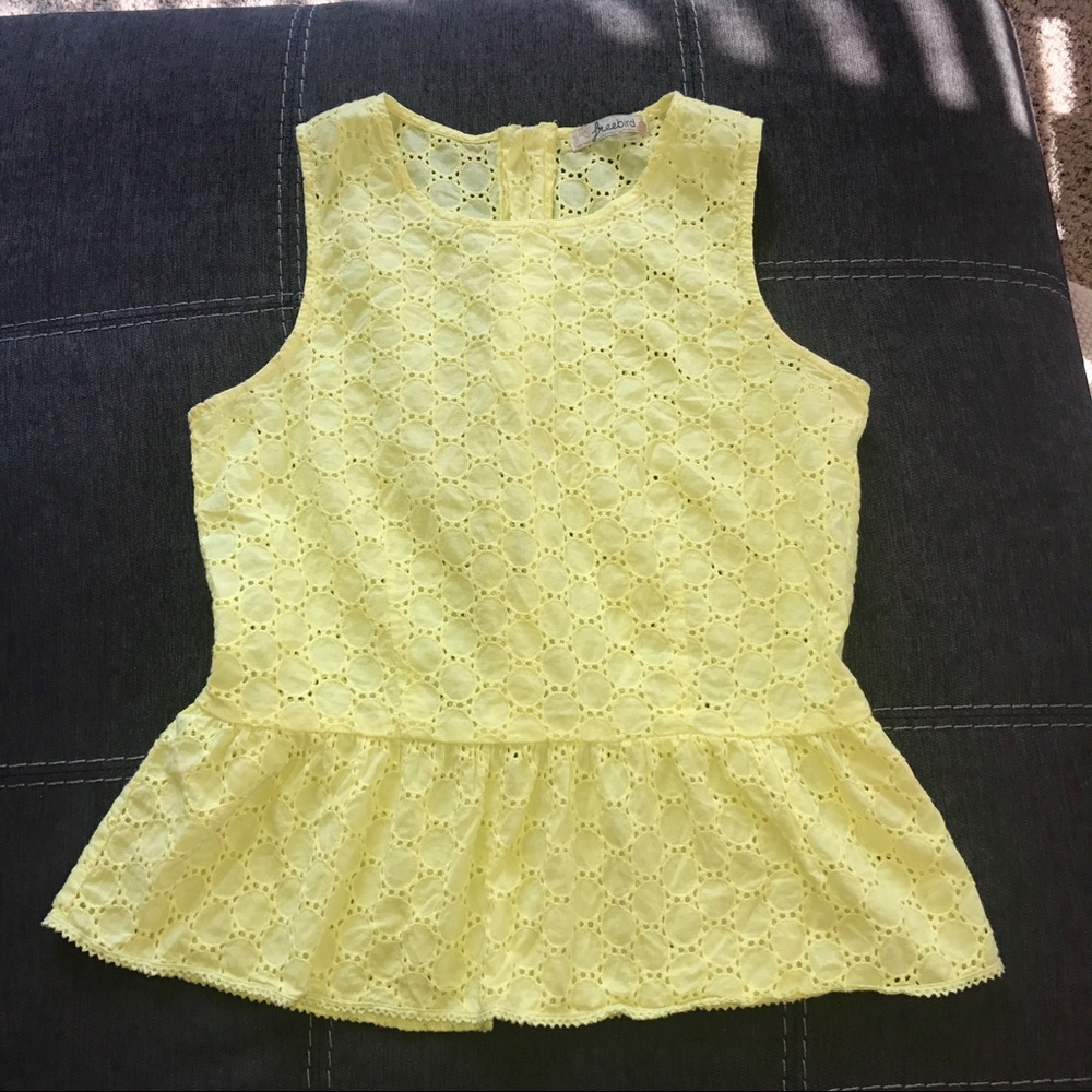 🌸Host Pick🌸 Yellow Crochet Peplum