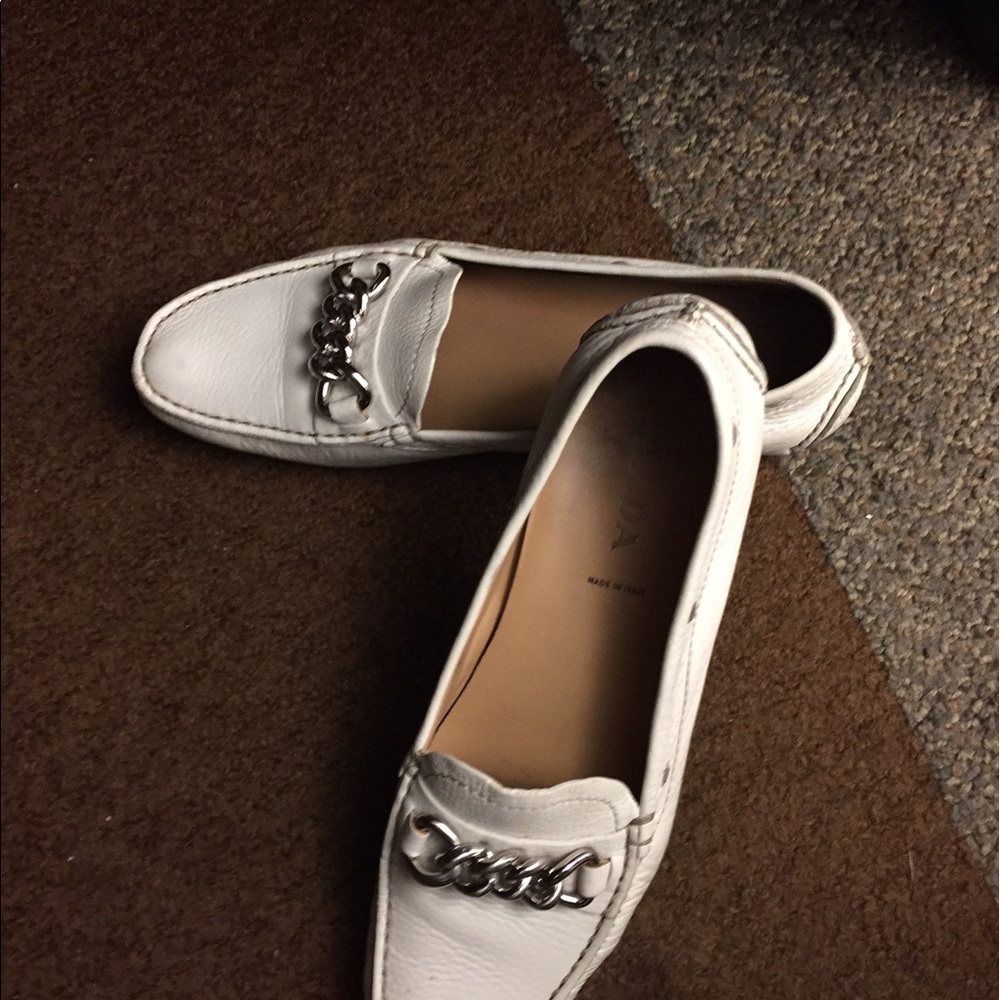 Prada white car shoes(fits size 7)