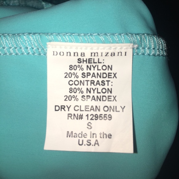 Donna Mizani teal lace dress with back cut out - Picture 8 of 8