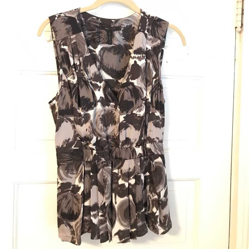 BCBGMAXAZRIA Silk Sleeveless Top