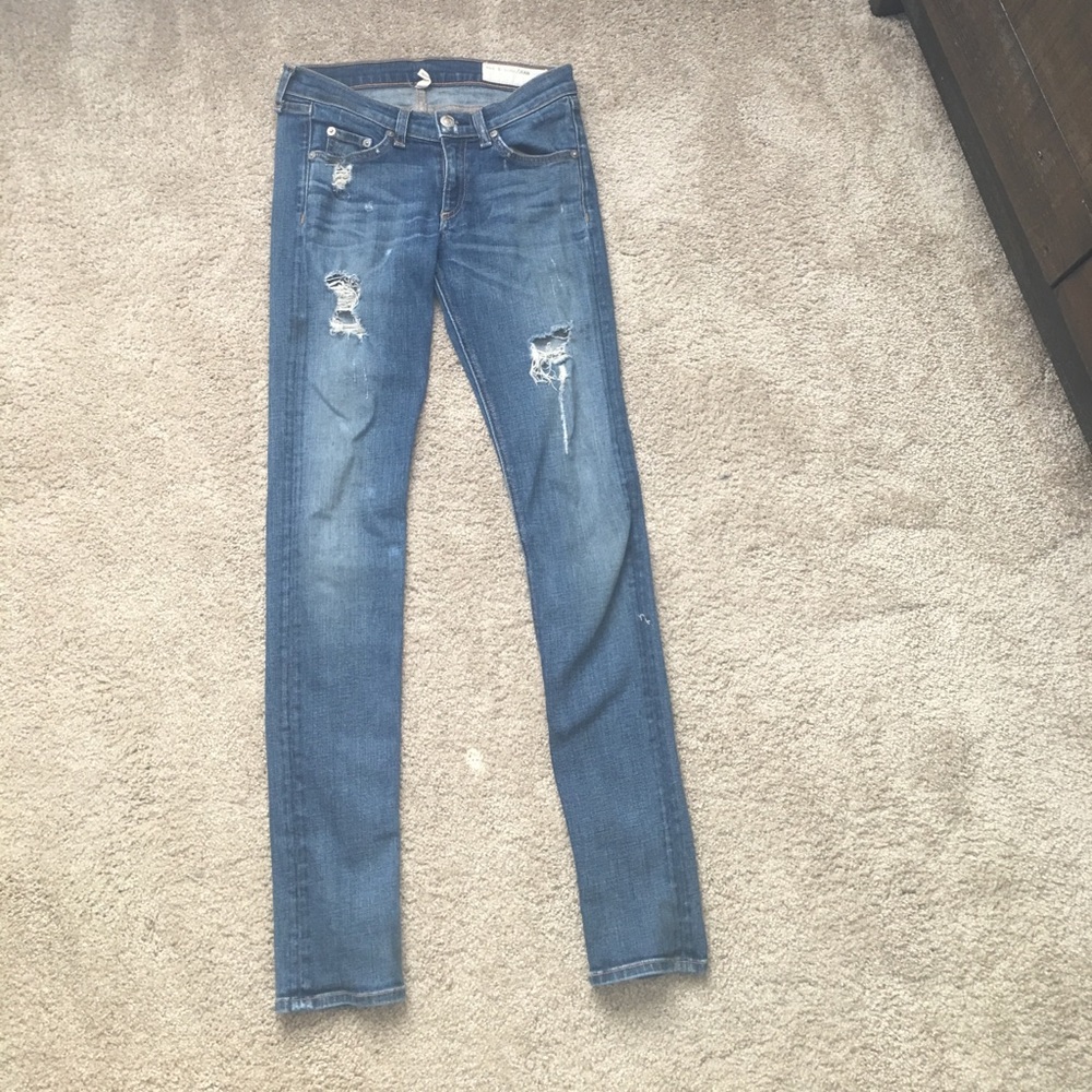 Rag and Bone skinny distressed jeans