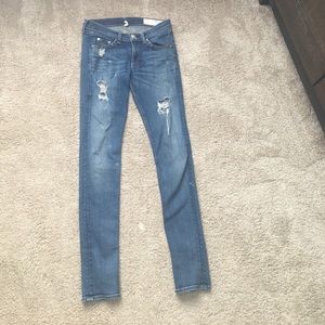 Rag and Bone skinny distressed jeans
