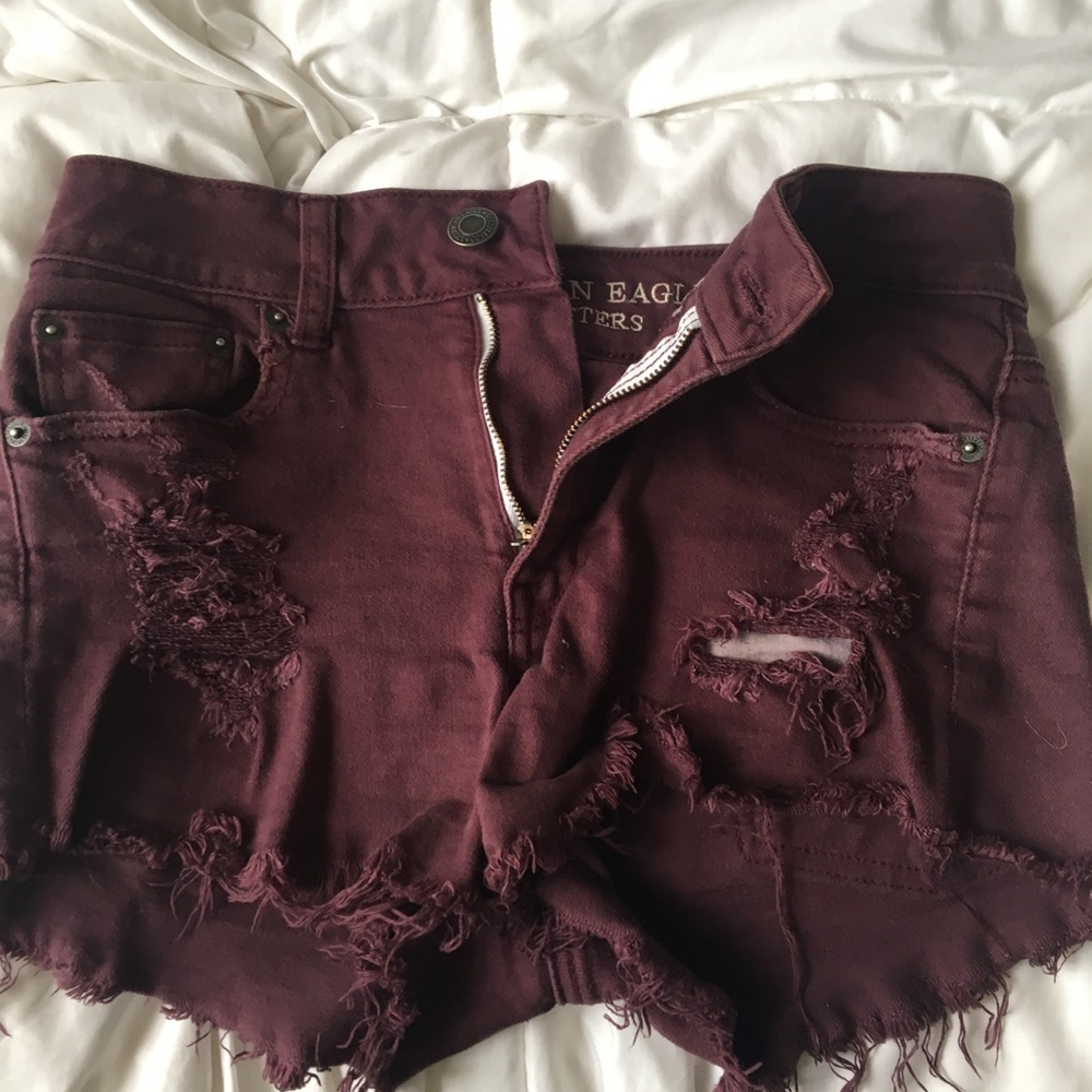 Maroon American Eagle Shorts
