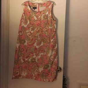 Jones New York Paisley Pink and Green Dress