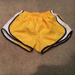 Women's Medium Yellow Dri-Fit Nike Shorts