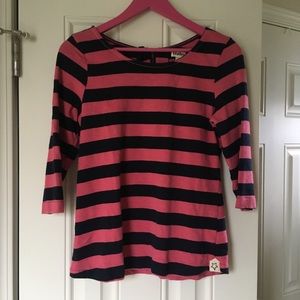 Hatley Pink and Navy Striped Tee, S