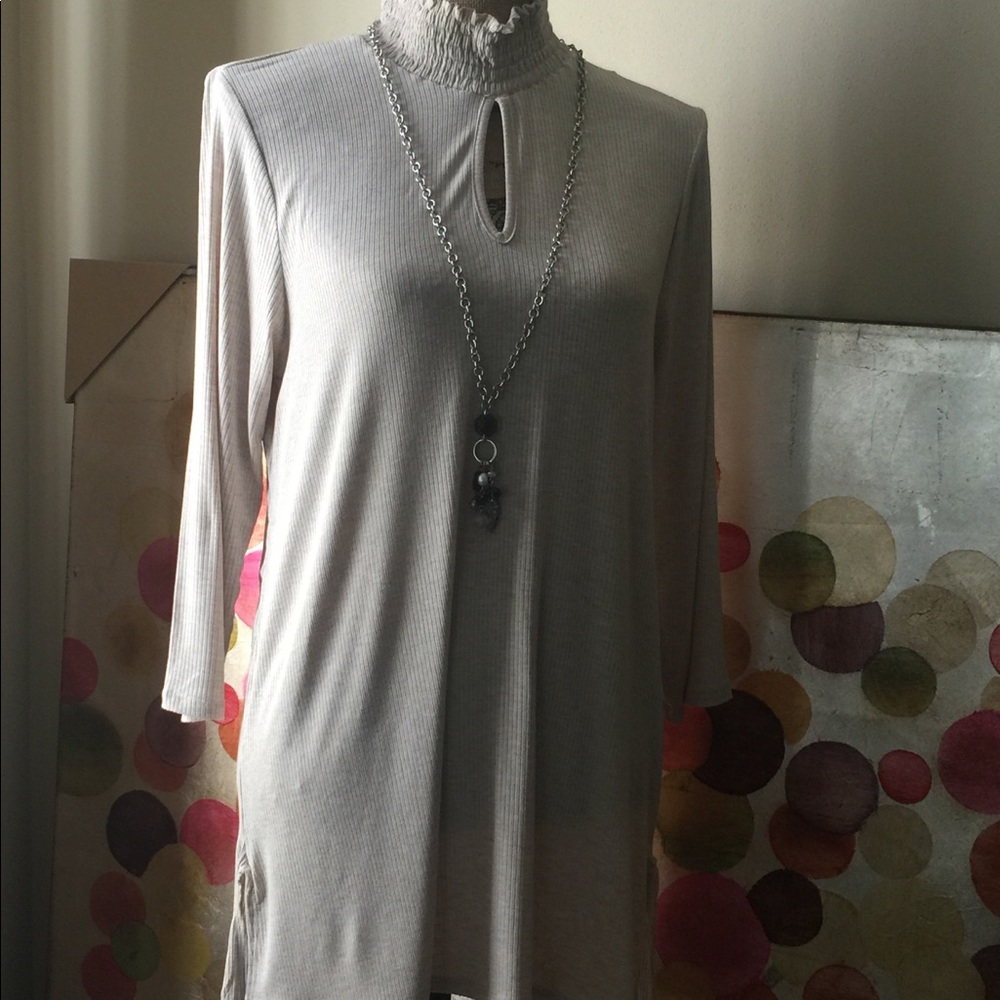 #19 Cha Cha Venti ruffled mock turtleneck