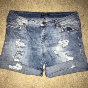 Ripped Jean Shorts