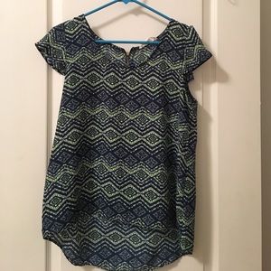 Green and blue top