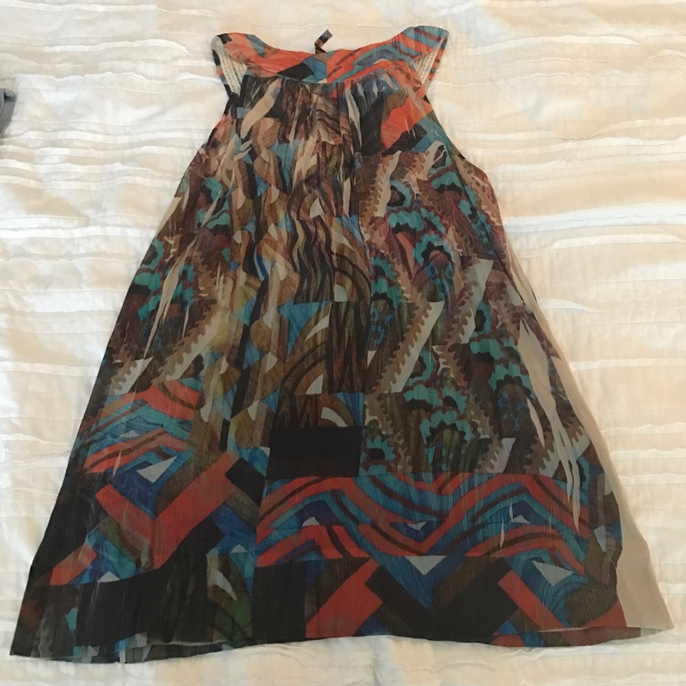 Abstract Watercolor Tank Top - Red Blue Green - Picture 3 of 4