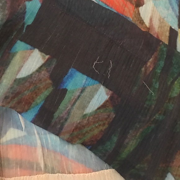 Abstract Watercolor Tank Top - Red Blue Green - Picture 4 of 4