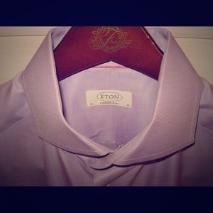 ETON Contemporary Fit Twill Navy Buttons 16 41