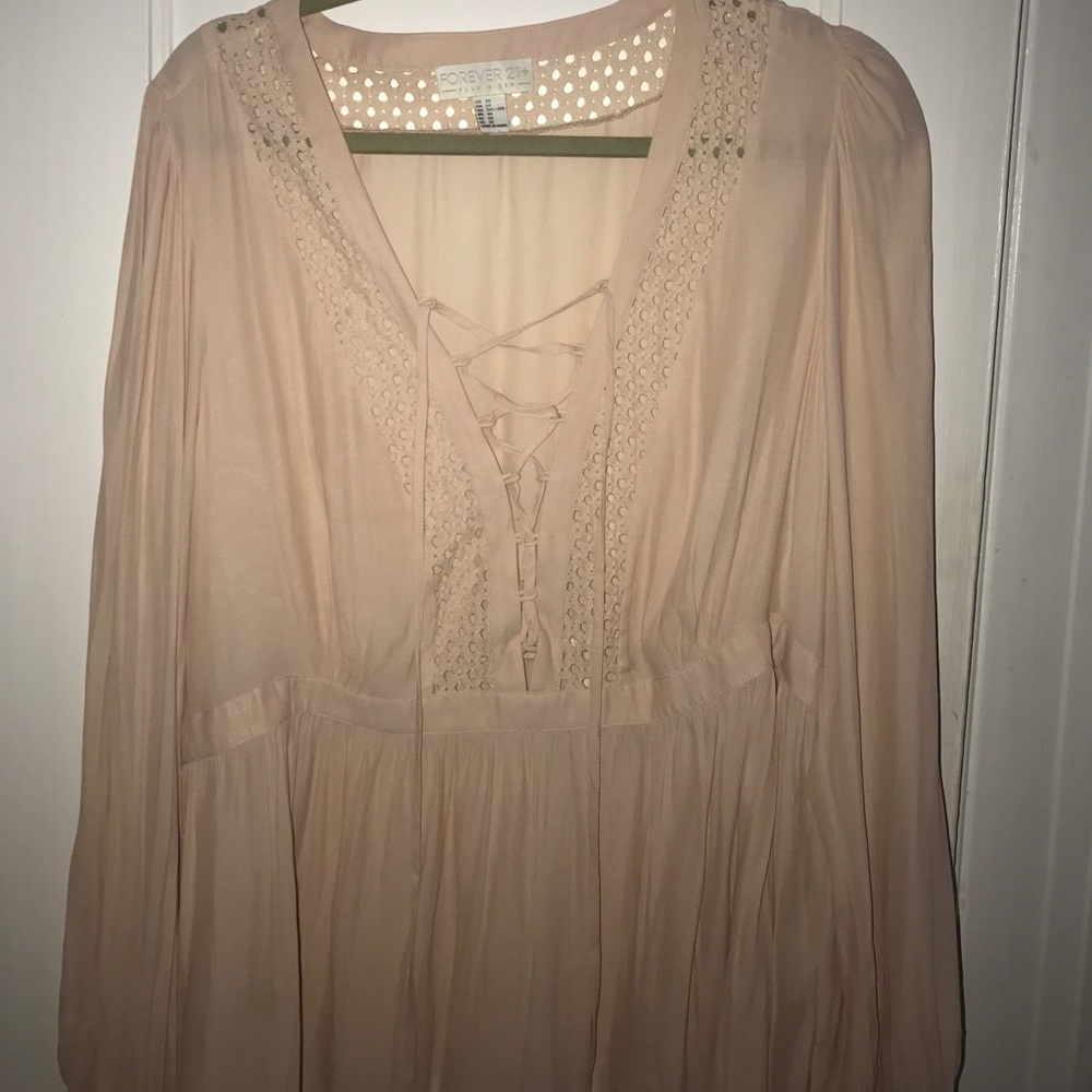 Whimsical sheer long sleeve (plus size)