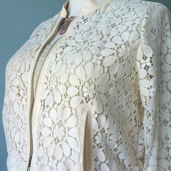 SOLD▪ Lace Bomber Jacket - Picture 7 of 7