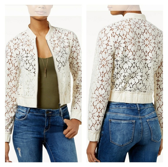 SOLD▪ Lace Bomber Jacket - Picture 2 of 7