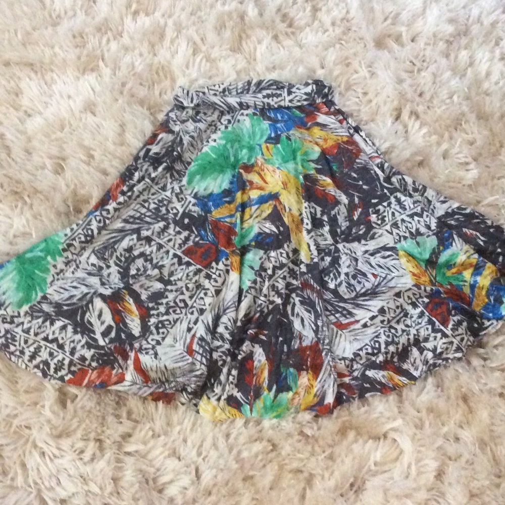 Knee High Floral Skirt