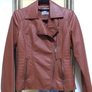 NWOT! Asos Brown leather jacket