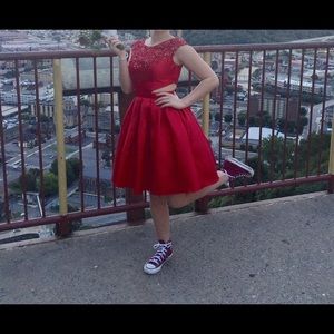 Red Sherri Hill homecoming dress