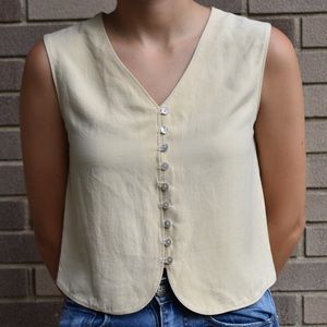 100% silk vintage tank top