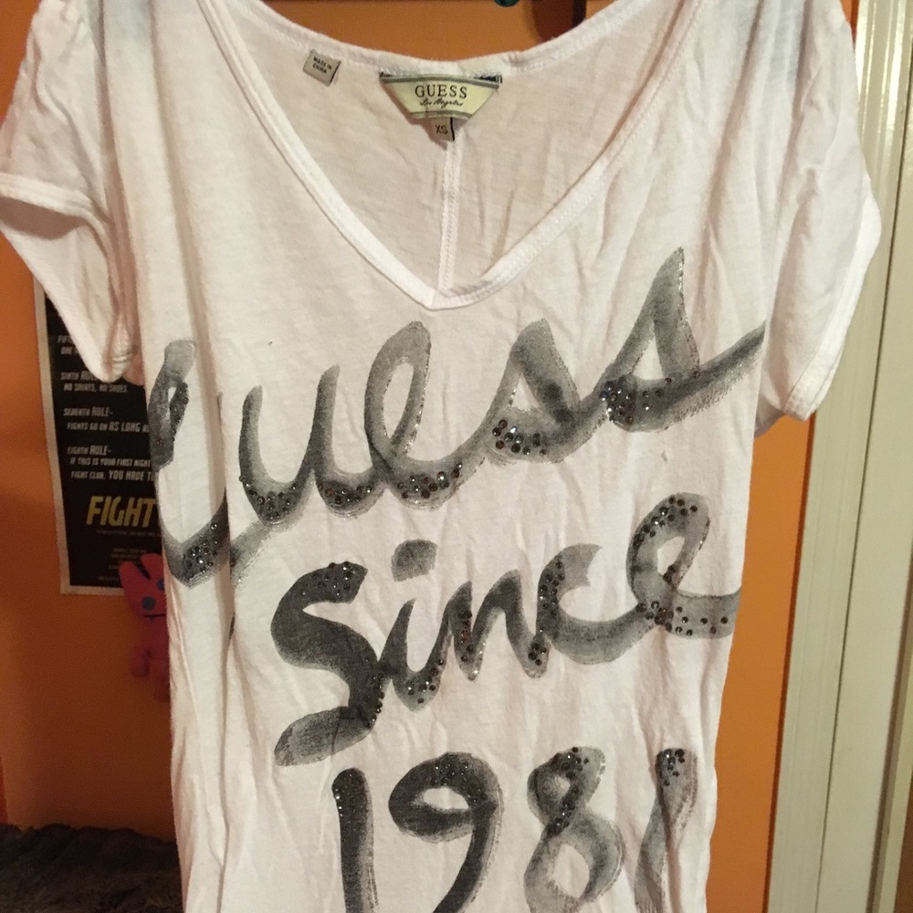 Sequins V-neck Guess Shirt