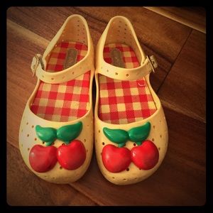 Mini Melissa Yellow Cherry Girls Shoes