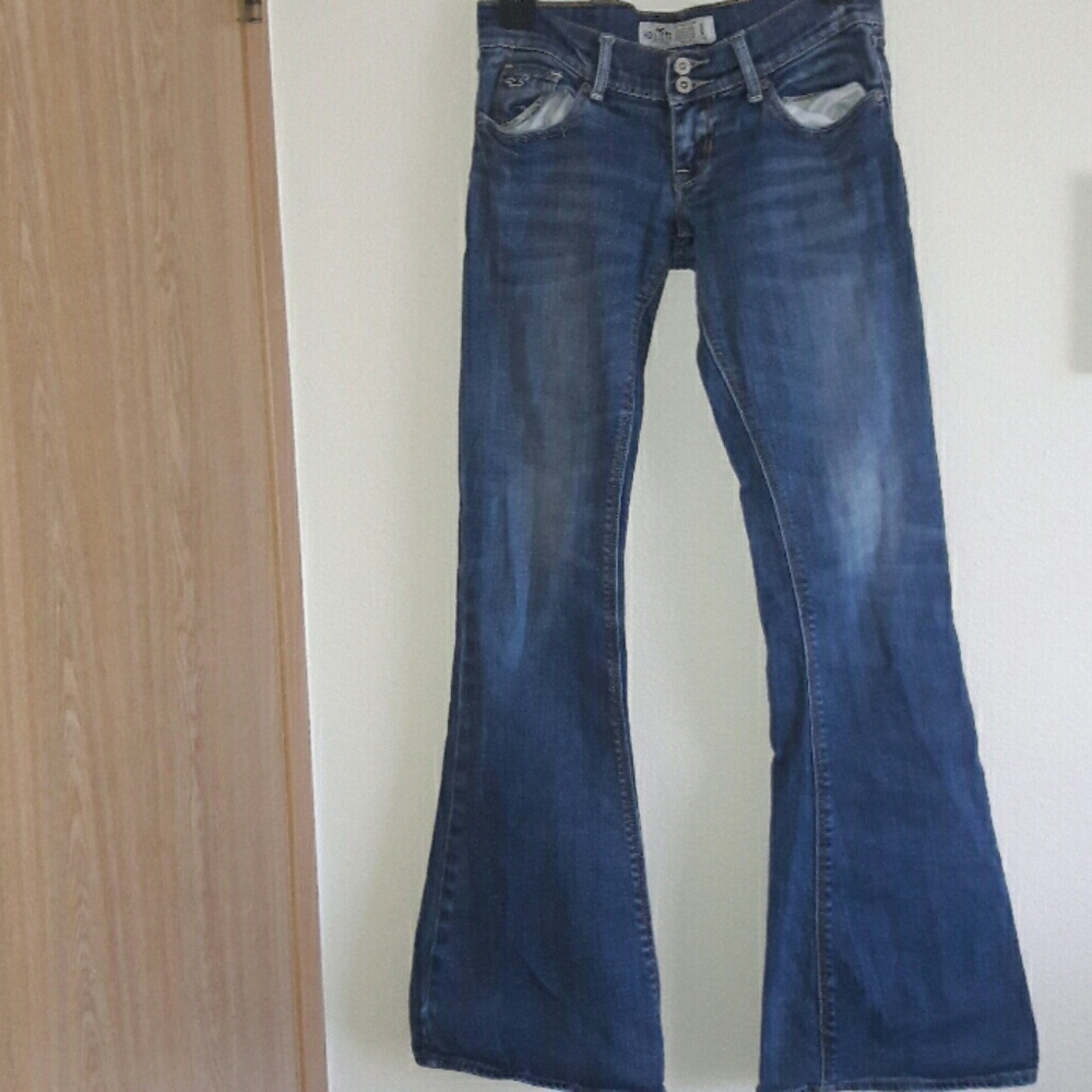 Blue jeans skinny flare