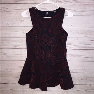 BEBE Velvet Blouse