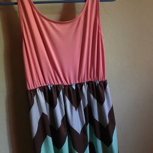 Pink chevron dress