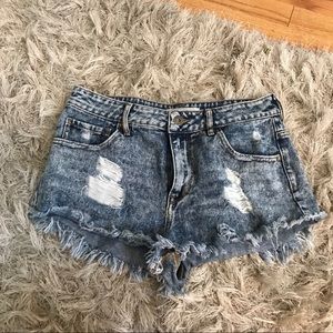 Bullhead High Wasted Denim Shorts