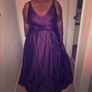 Plum Satin NEVER WORN Floor Length Gown